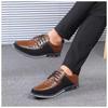 fashion Men Sneakers Shoes Fashion Brand Classic Lace-Up Casual Loafers Pu Leather Shoes Black Breathable Business Men Shoes Big Size
