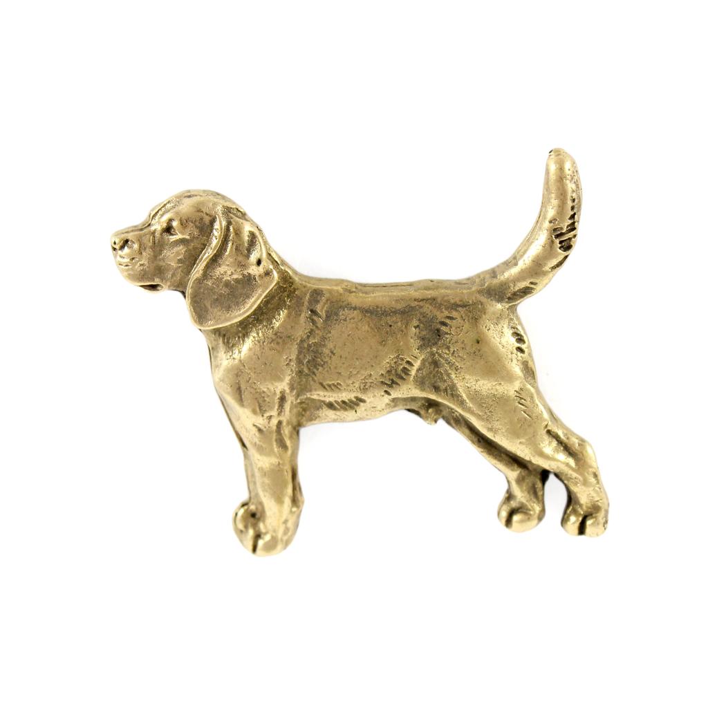 Beagle - vergoldete Anstecknadel, elegantes Hundeornament, einzigartige Anstecknadel der Marke Art-Dog