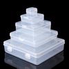 5 Sizes Optional Square Transparent Plastic Jewelry Storage Boxes Beads Crafts Case Containers M20