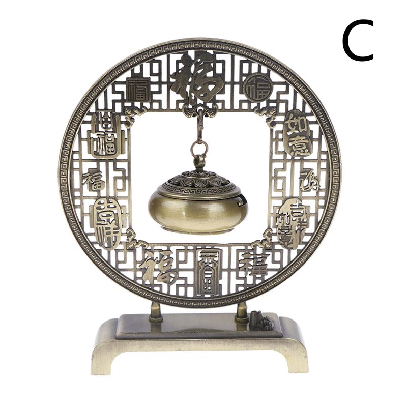 Quemador de incienso de flor de loto, retro, hueco, de aleación de zinc, para colgar, soporte de capuchina con bendición, decoración para el hogar y la oficina