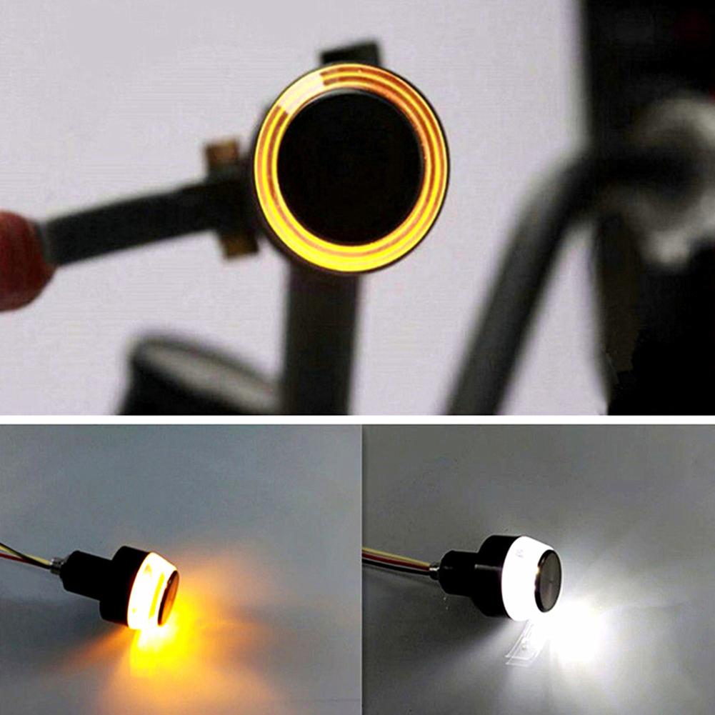 2PCS Motorcycle Turn Signal LED Light Indicator Blinker Handlebar Edge Light