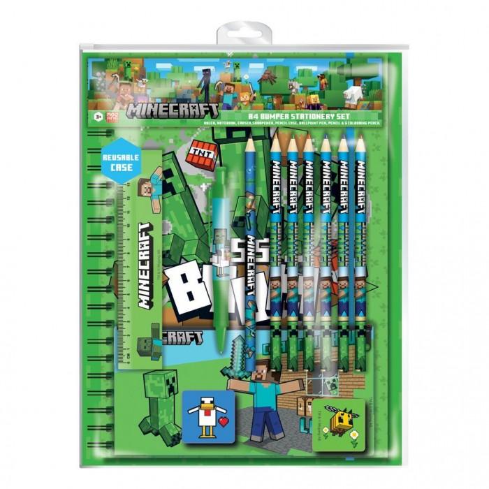 Minecraft A4 Stoßstangen-Schreibwaren-Set