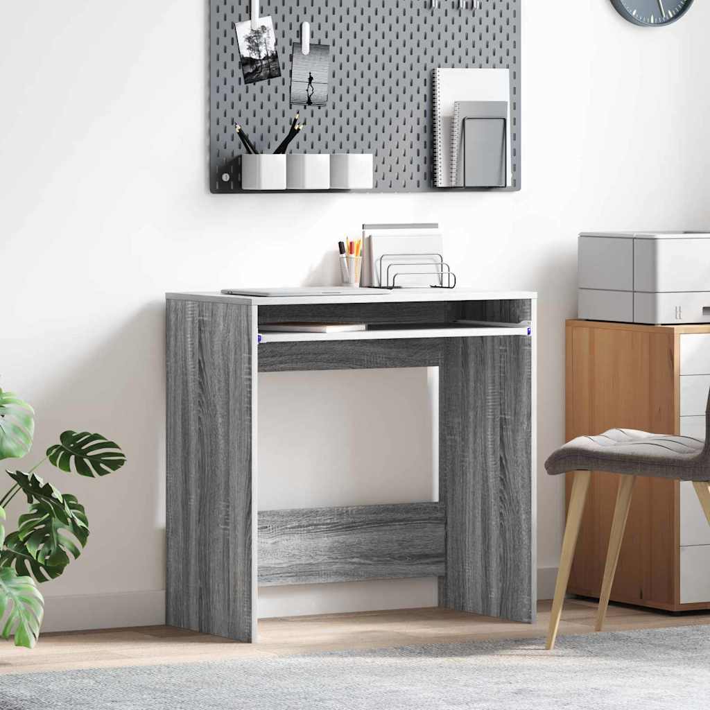 Desk Grey Sonoma 77.5 X 43 X 79 Cm Particleboard