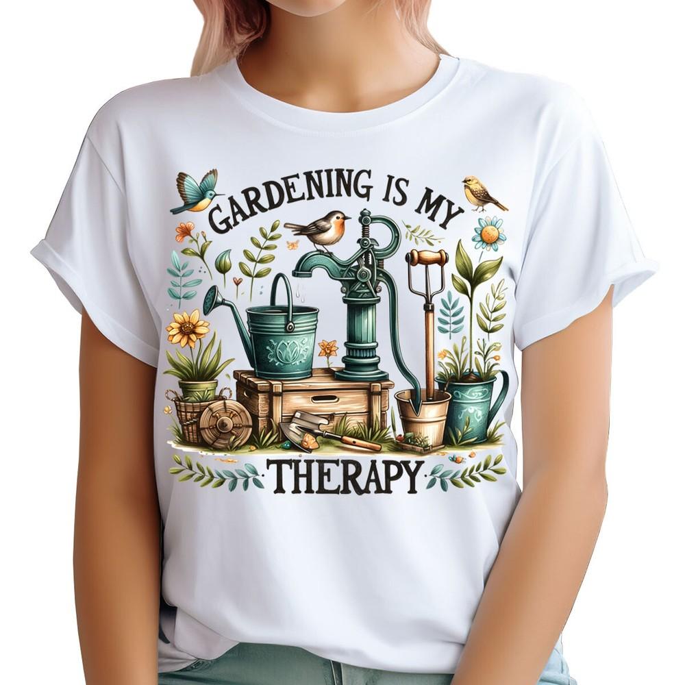 Tuinieren Is Mijn Therapie Grappige Tuinliefhebber Tuiniers Unisexs T-shirts Top Ta91