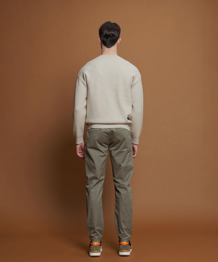 PANICALE Beige Wool Blend Contrast Pocket Knit