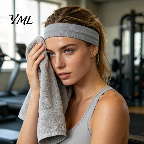 Anti Slip Fitness Hair Band for Women Non-slip Sports Headband Men Women, Breathable Yoga Headband, Moisture Elastic Training Wicking Sweatband
