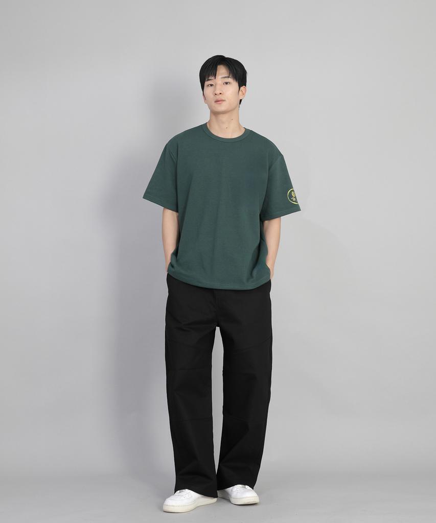 Seinteukeulu Front-Cutting Detail Ex Wide Pants Cde-371 Black