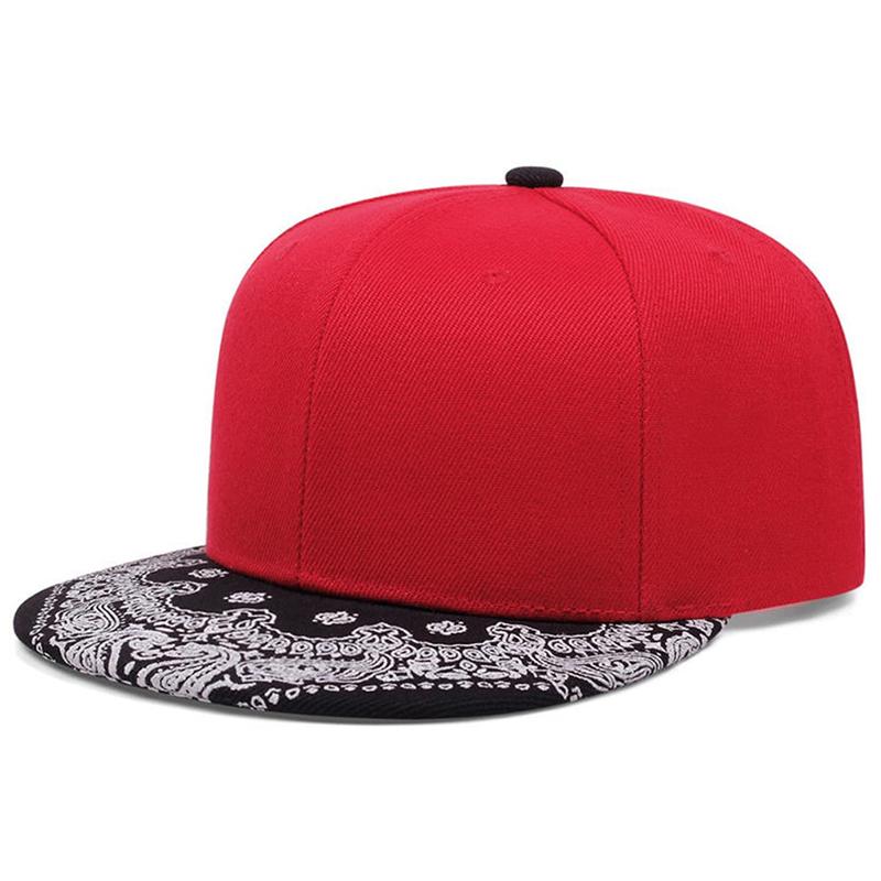 Fashion New Flat Edge Hat Cashew Flower Hat Eaves Printed Street Hip Hop Hat Daily Leisure Commuting Sunshade Baseball Hat