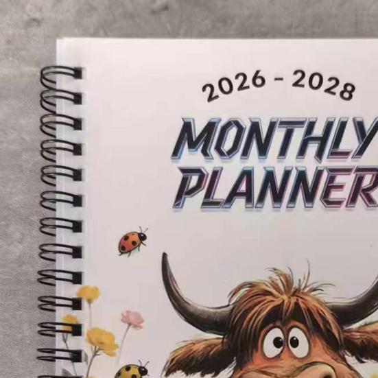 2026-2028 Maandplanner 3 Jaar Planner Boek Jan. 2026 - Dec. 2028 36 Maanden Kalender met Dubbeldraads Binding voor Schoolwerk