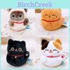 Peluche Gatto Portafortuna con Imbottitura in Cotone PP per Bambini, Decorazione da Scrivania, Regalo