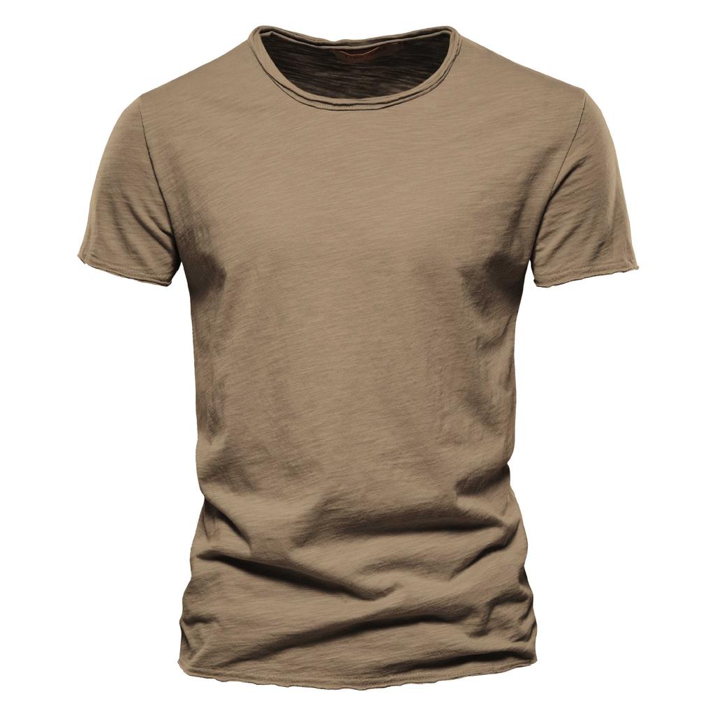 Cotton Tee Shirt Men Summer Clothing Short Sleeve O Neck Solid Sports T Shirts Men's Black White Tops