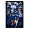 Bull Terrier Retro Tin Sign Bull Terrier Lovers Once Upon A Time Girl and Dog Wall Art Poster for Pub Bar Man Cave 8x12 Inch