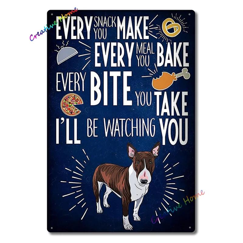 Bull Terrier Retro Tin Sign Bull Terrier Lovers Once Upon A Time Girl and Dog Wall Art Poster for Pub Bar Man Cave 8x12 Inch