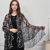 Thin Leopard Print Scarf Shawl Woman Summer Air Conditioning Cape Breathable Uv Resistant Wrap Sunscreen Shawl Female Long Scarf