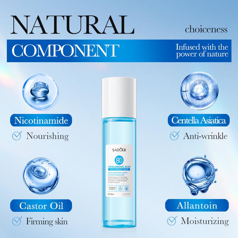 Hyaluronsäure Anti-Falten Toner SADOER8D Feuchtigkeitsspendendes Straffendes Feuchtigkeitswasser