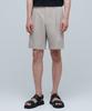 Musinsa Standard [Cooltandard] Hidden Elastic Waist Half Slacks [Light Beige]
