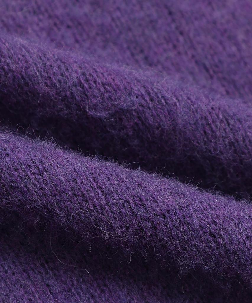 BROOKS BROTHERS Brushed Wool Classic Sweater (Purple) (Bbwrmm4280Tew)