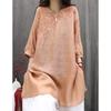 Spring and Summer New Embroidered T-shirt Loose and Thin Casual Medium and Long Top Women's National Style