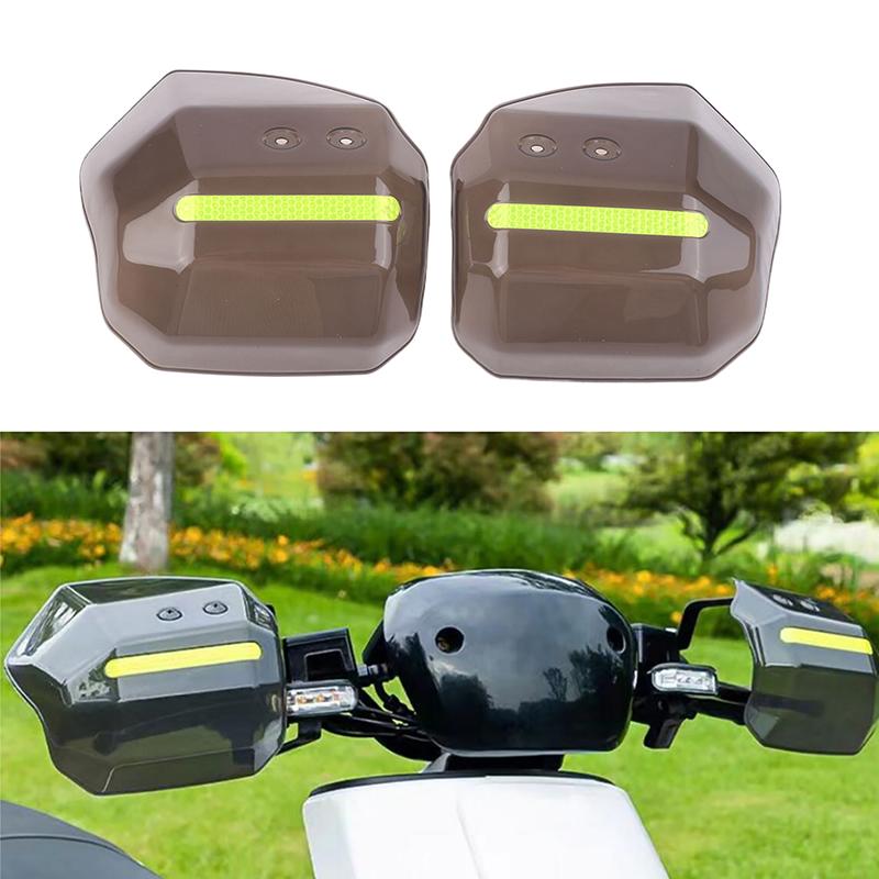 1 Set Wind Rain And Sun Protection Easy To Install Hand Guard For Scooter Motorcycle Atv With Night Reflective Strip
