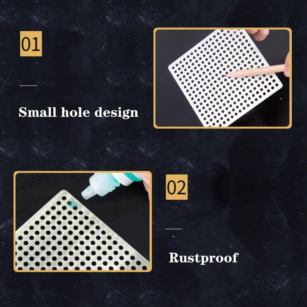 Shower Drain Cover Parts 304 Stainless Steel Colander Bathroom Tool Floor Drain Pad Square Drain Cover Hair Filter Sink Strainer