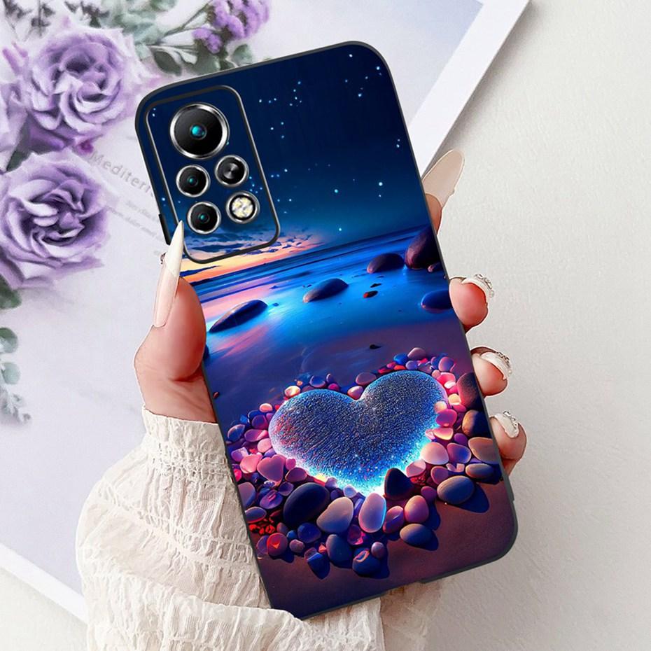 New Design Phone Case For Infinix Note 11 Pro 11S X697 X698 X663 Black Silicone Soft Back Cover For Infinix Note11 11S 11Pro