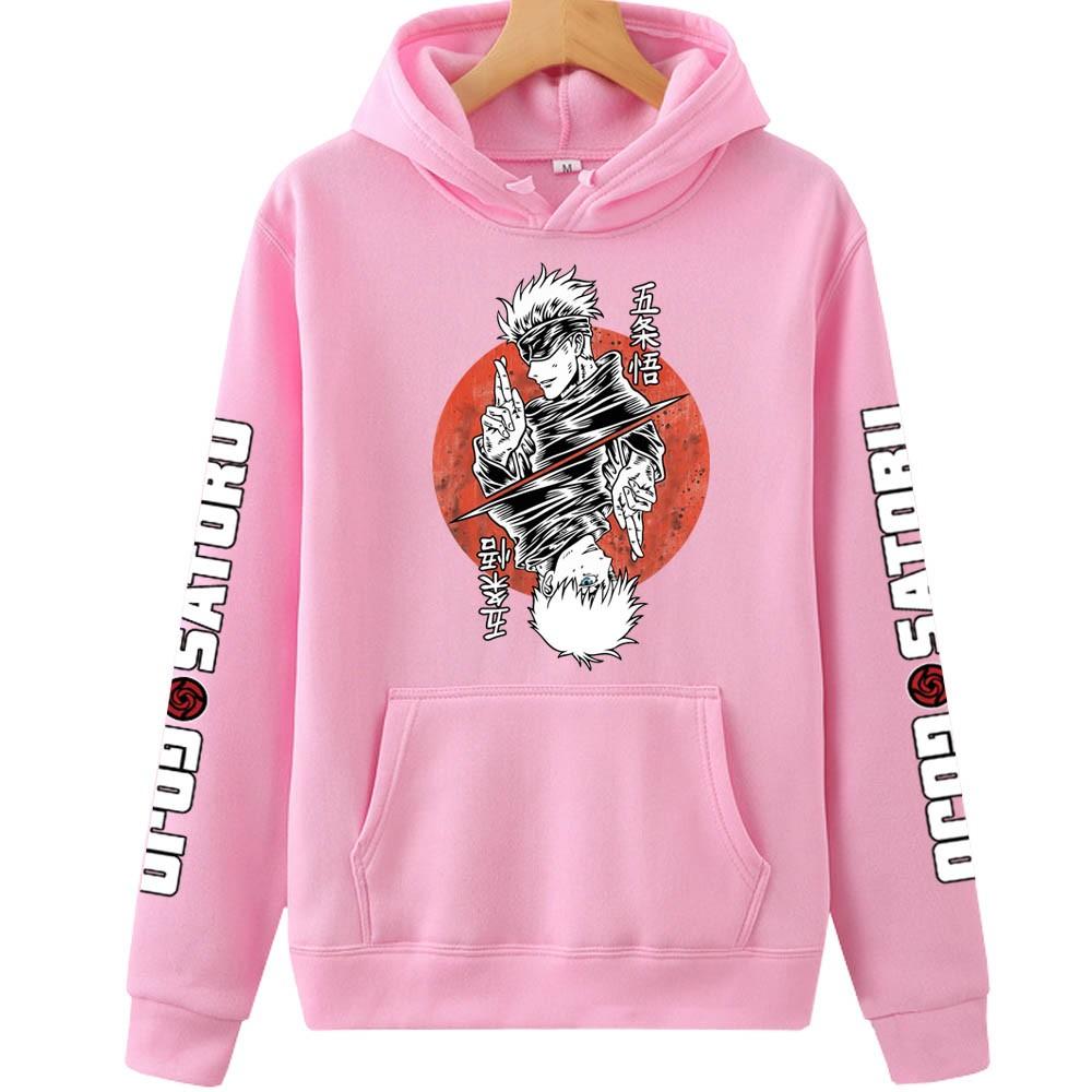 Anime Jujutsu Kaisen Print Graphic Hoodies Vintage Oversized Hooded Sweatshirt Long Sleeves Hoodie Men Women Clothes