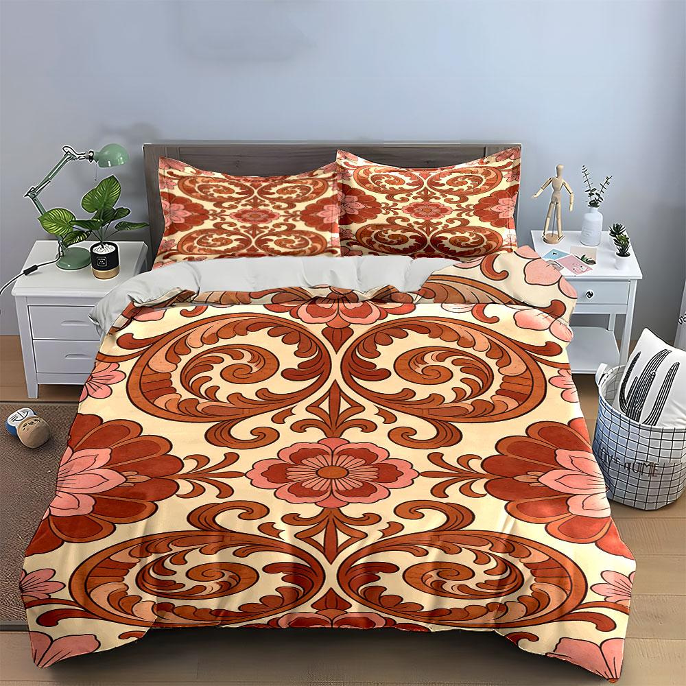 Floral and scroll motifs. Bedding sets Duvet cover sets Duvet covers Pillowcases(1 * Duvet Cover 2 * Pillowcases without duvet insert)