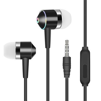 Universal 3.5mm Plug Wired In-ear Earbuds Portable Wire Control Mobile Phone Gaming Headset With