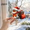 DIY Holiday Home Decor Christmas Bird Static Glass Sticker, PVC Waterproof Window Decal for Pattern Stickers Decoration, Removable Decorative