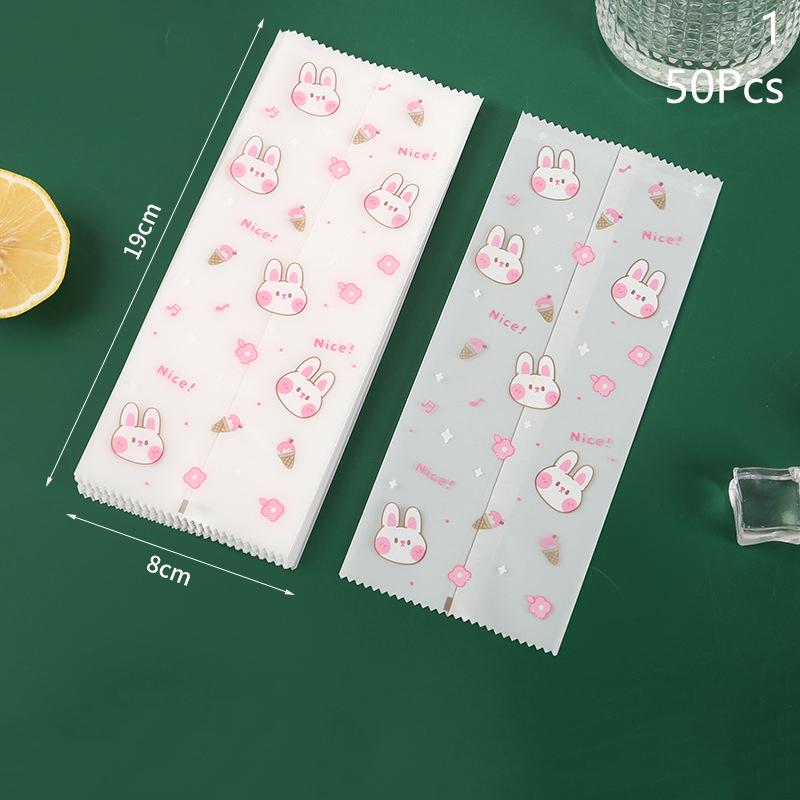 50Pcs Food Grade Ice Cream Bags Disposable Plastic Popsicle Protective Cover Storage Cartoon Ice Popsicle Packing Bag Diy