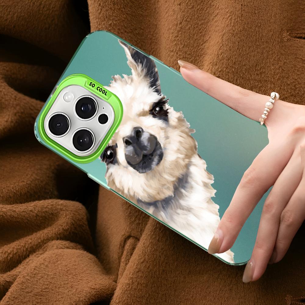 Llama Alpaca Animals Cartoon Colorful Phone Case For IPhone 18 16 15 14 13 12 11 Pro Max X XR XSMAX Matte Shockproof Back Cover