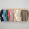 New Arrivals Open Run Women Basic Fit Round Neck Short Sleeve Knit 9 Colors
