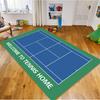 Tennis Sport Tennis Court Pattern Carpet Multi-color Anti Slip Rug Living Room Bedroom Entrance Rug Durable Beautiful Carpet