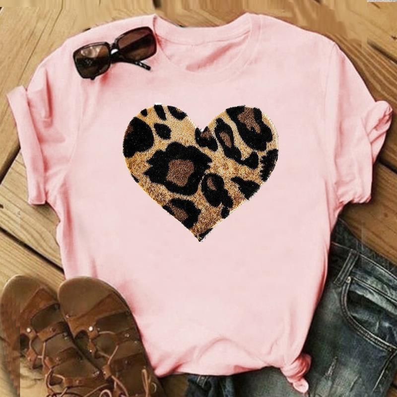 (Asian Size)Tee Top Letter Lovely Watercolor Style Cute 90s Fashion T Shirt Clothing Casual Short Sleeve Women Print Lady Female Graphic T-shirt