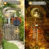 Metal Wind Chimes Moon Solar Light Wind Chime Outside Hanging Yard Decor Bells for Home Balcony Wedding Party Decoration Gifts