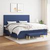 Maison Exclusive - Bettlattenrost mit Matratze Blau 200x200 cm Stoff