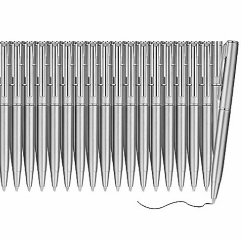 12 Stück Glatter Schreibstift Kunststoff Silber Kugelschreiber 1,0 mm Eleganter Dreh Kugelschreiber Geschenkstift für Schule Büro