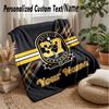 Boston Bruins Custom Flannel Throw Blanket Print Your Name Text Soft Warm Blanket Holiday Present