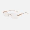 Luxury  Leopard Sunglasses Ladies Rimless Square Sun Practical Glasses Female Fashion Frameless Shades Female UV400