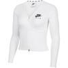 Nike Jaqueta esportiva com logotipo bordado e zíper duplo, gola funil, feminina, branca FD2377-100