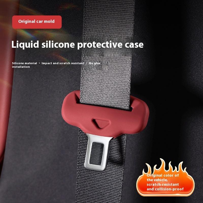 For AITO M5 / M5 EV Interior Accessries 2/4 Piece Car Seat Belt Silicone Protective Cover Trim