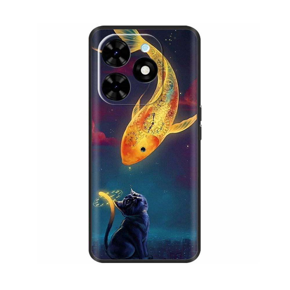 Shockproof Cover For Tecno Spark Go 2024 Case Soft Silicone Animals Painted Back Cover For Techno Spark Go 2024 Case Phone Cover