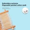 Double-Pointed Disposable Ultra-Small Cotton Swab Brush Lint Free Micro Wood Makeup Brushes Eyelash Extension Glue Removing Tool