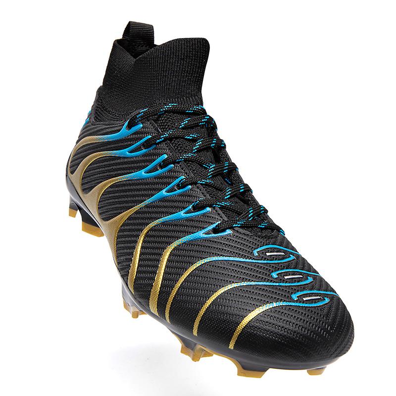 35-45 Men's High-top Large-scale Long Nail Football Shoes Non-slip and Wear-resistant TPR Artificial Corthiro Outdoor Children's Football Shoes
