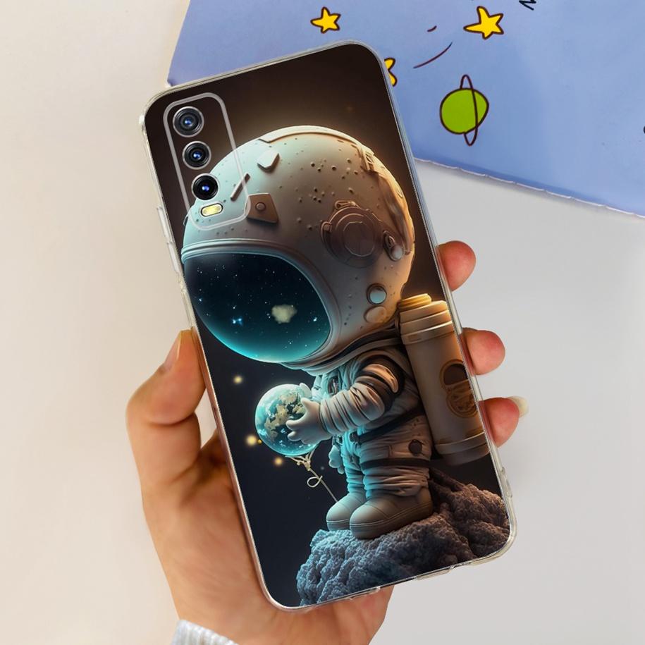 For Vivo Y11s Y12s Case V2028 V2026 V2033 Popular Flower Clear Silicon Back Cover For Vivo Y20 Y20i Y20s V2029 V2027 V2032 Funda