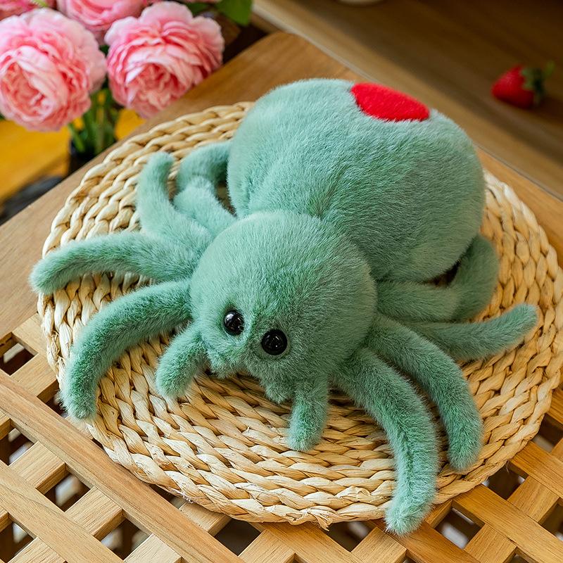 Halloween Simulation Spider Plush Toys Jumping Spider Doll Crawling Pet Doll Plush Cute Reptile Peluche Super Cute Doll Kid Gift