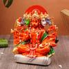 Panchmukhi Hanuman Ji Murti | Statue for Home Decor, Gifting, Protection from Evil Eye 15.2 (Orange)