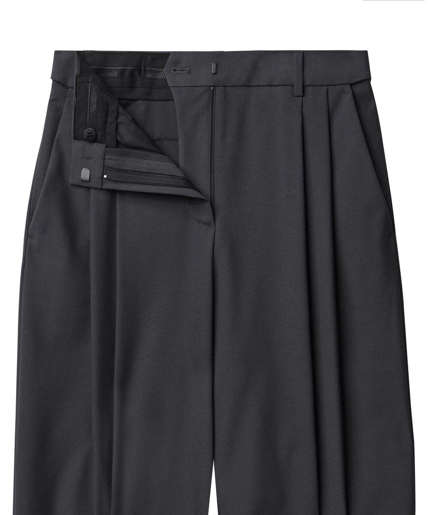 MUSINSA STANDARD WOMAN Women'S High-Waisted Wide Hidden Banding Slacks [Gray]