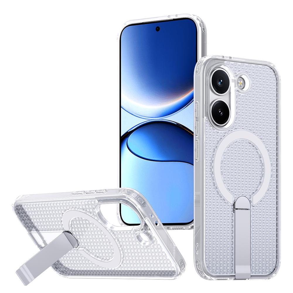 KEYSION Hollow Heat Dissipation Case for MagSafe for Xiaomi POCO X8 Pro Max Magnetic Cooling Hide Stand Shockproof Phone Cover