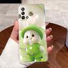 Case For Oppo A74 CPH2219 A95 CPH2365 A74 5G CPH2197 Back Cover Clear Luxury Cute Love Rabbit Funny Soft TPU Silicone Phone Case